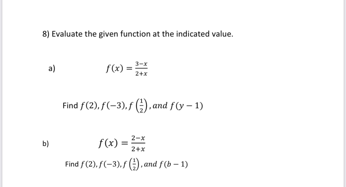 a) f (x) m . 1 Fund f(2).f(3),f (5) . and m