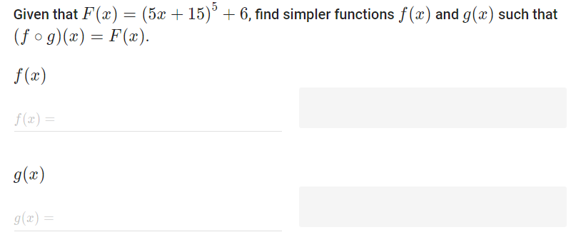 g() such that Given that F (x)