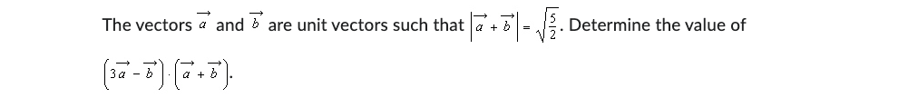 it. Please write it down in the paper. The vectors : and