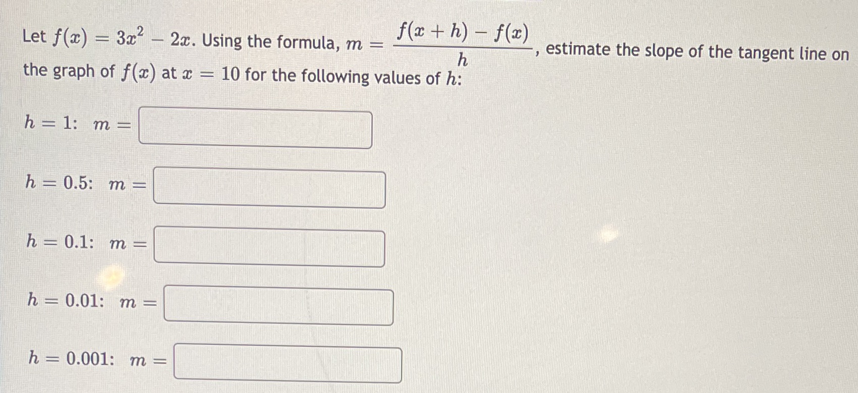  Need help for this Let f(a) = 3x- 2x. Using the