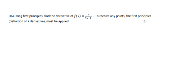 Of a derivatwe), must be applied _ . TO receive any first