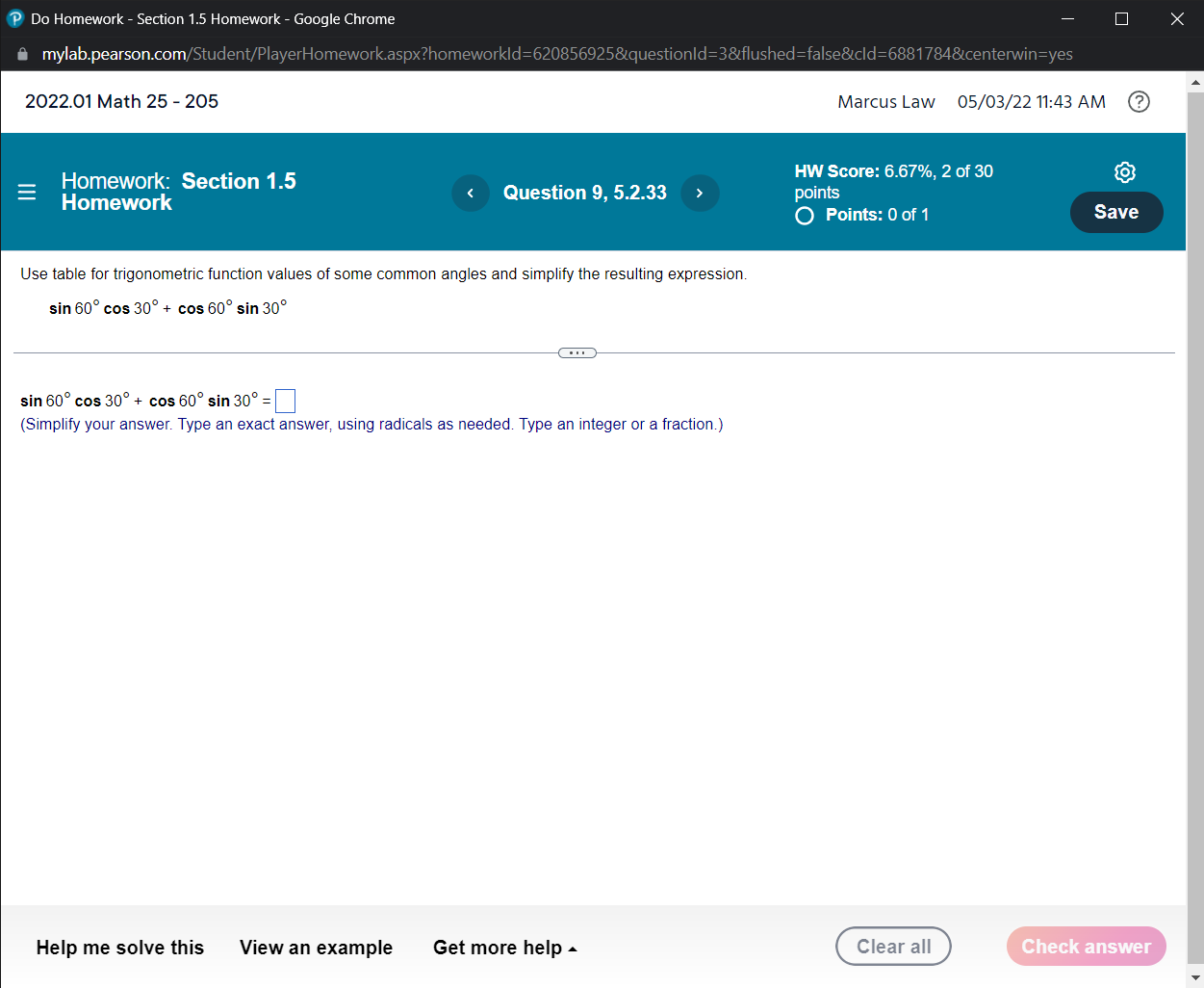 . (Simplify your answer. Type your answer in terms of it. Use