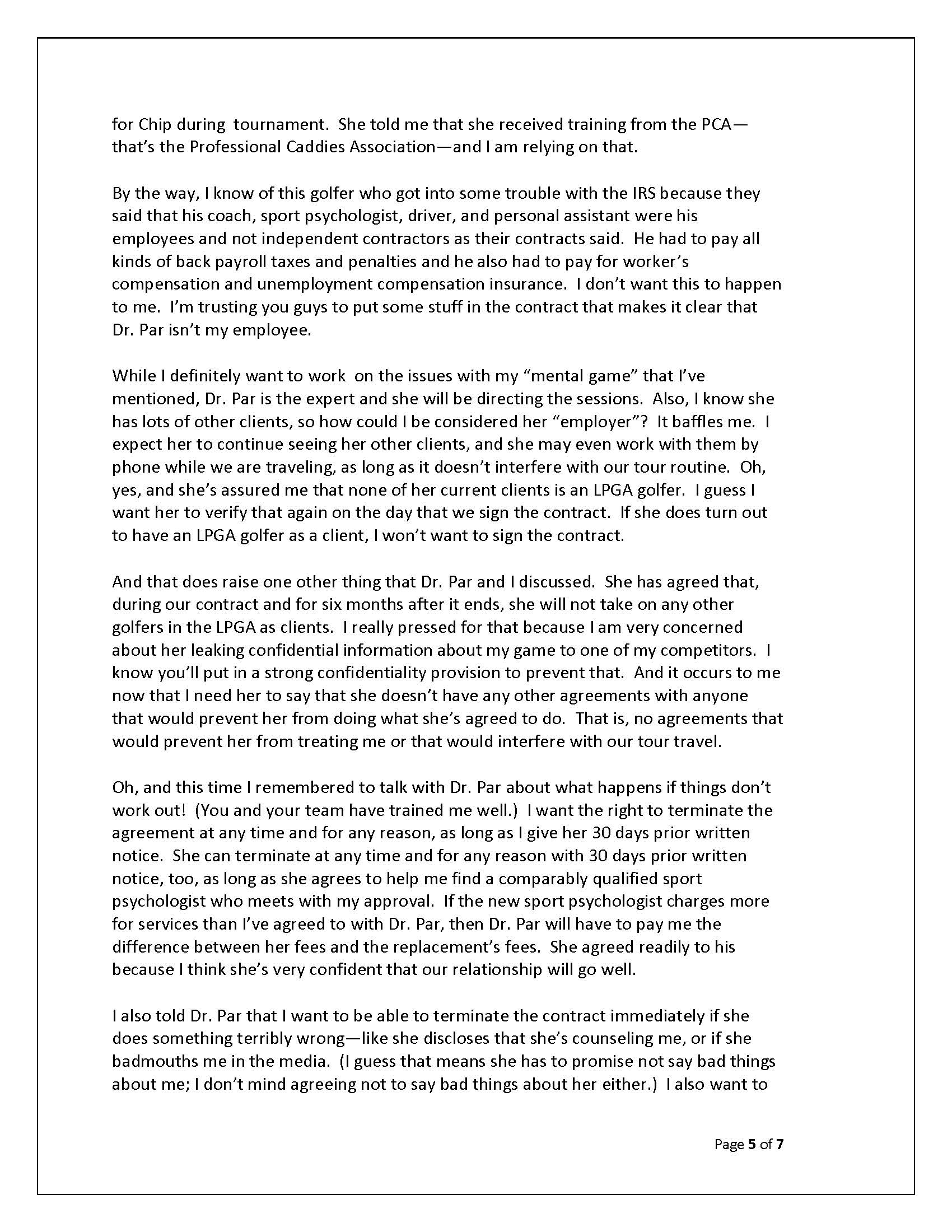 Consulting/Contracting Agreement Between Therapist/Psychologist and Client This Consulting Agreement, hereinafter refereed to