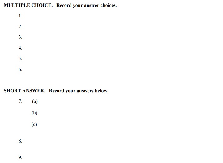 calculator. You must complete the exam individually. Neither collaboration nor consultation with