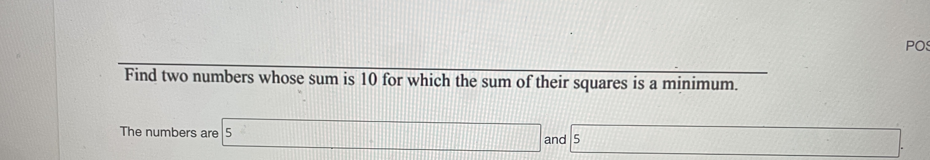 May someone help me with my AP calculus practice regarding "Optimization".