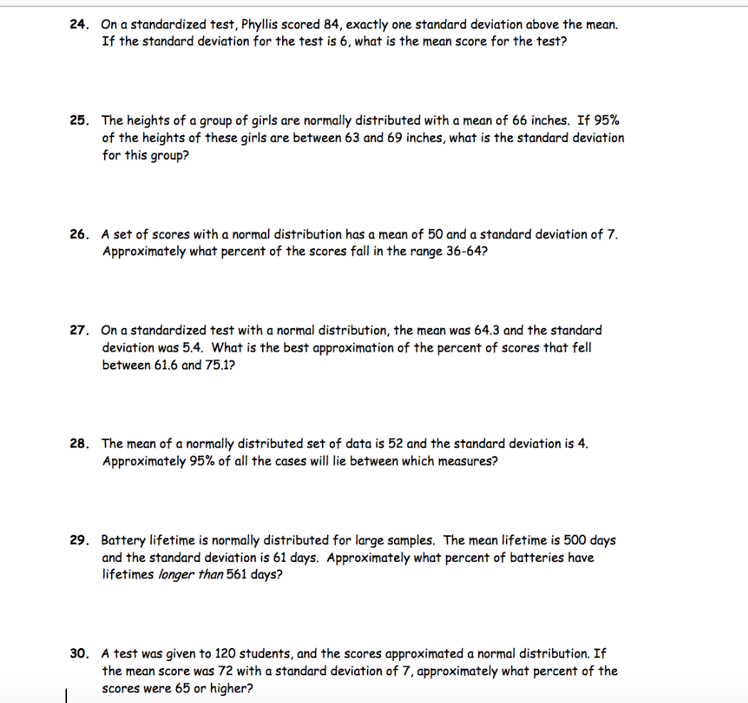 mean. 1. +1 standard deviation from the mean 2. +3 standard deviations