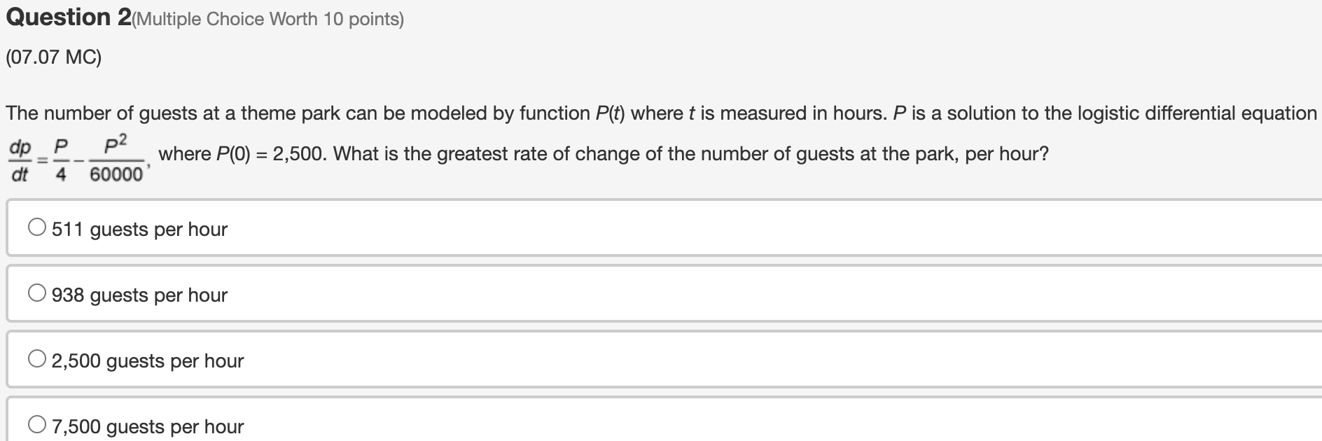 P is a solution to the logistic differential equation *3 P P2