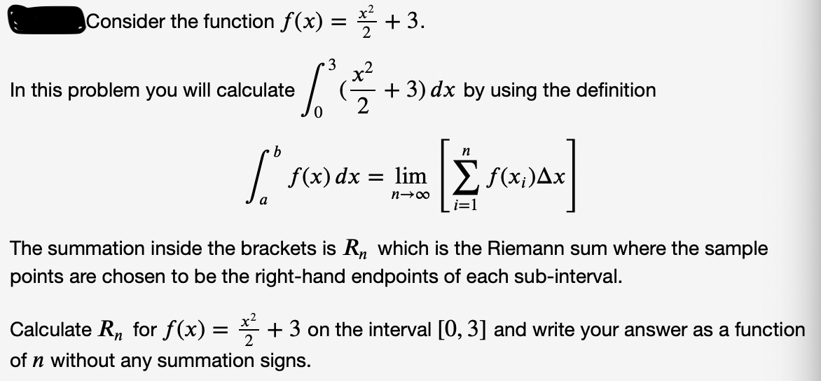 without any summation signs.\f7 g(x) dx =