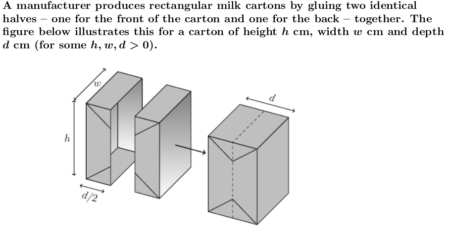  This is a calculus optimization question.Both the QUESTION and the SOLUTION