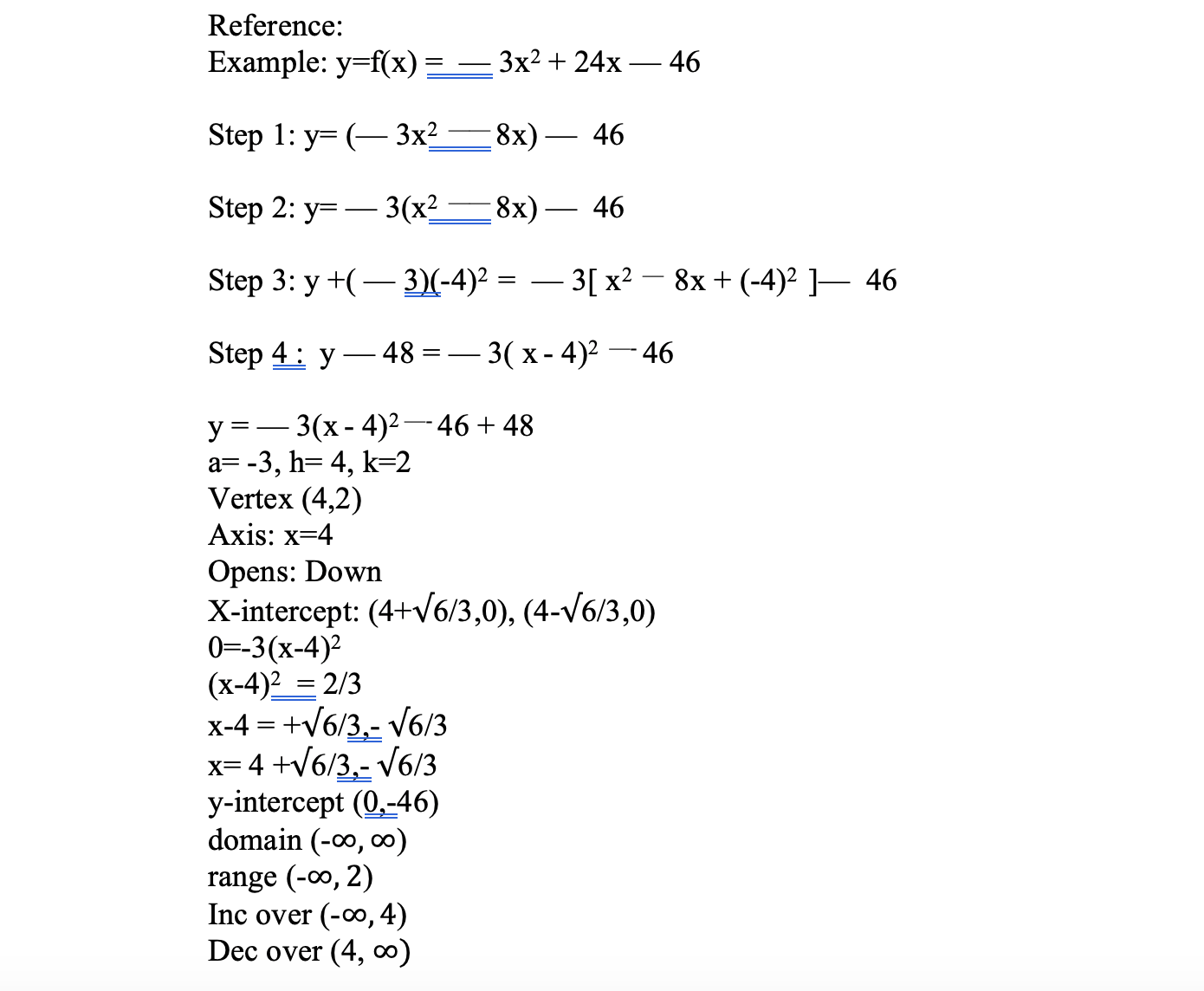 -8x -15(a) Use completing the square method to convert the given equation