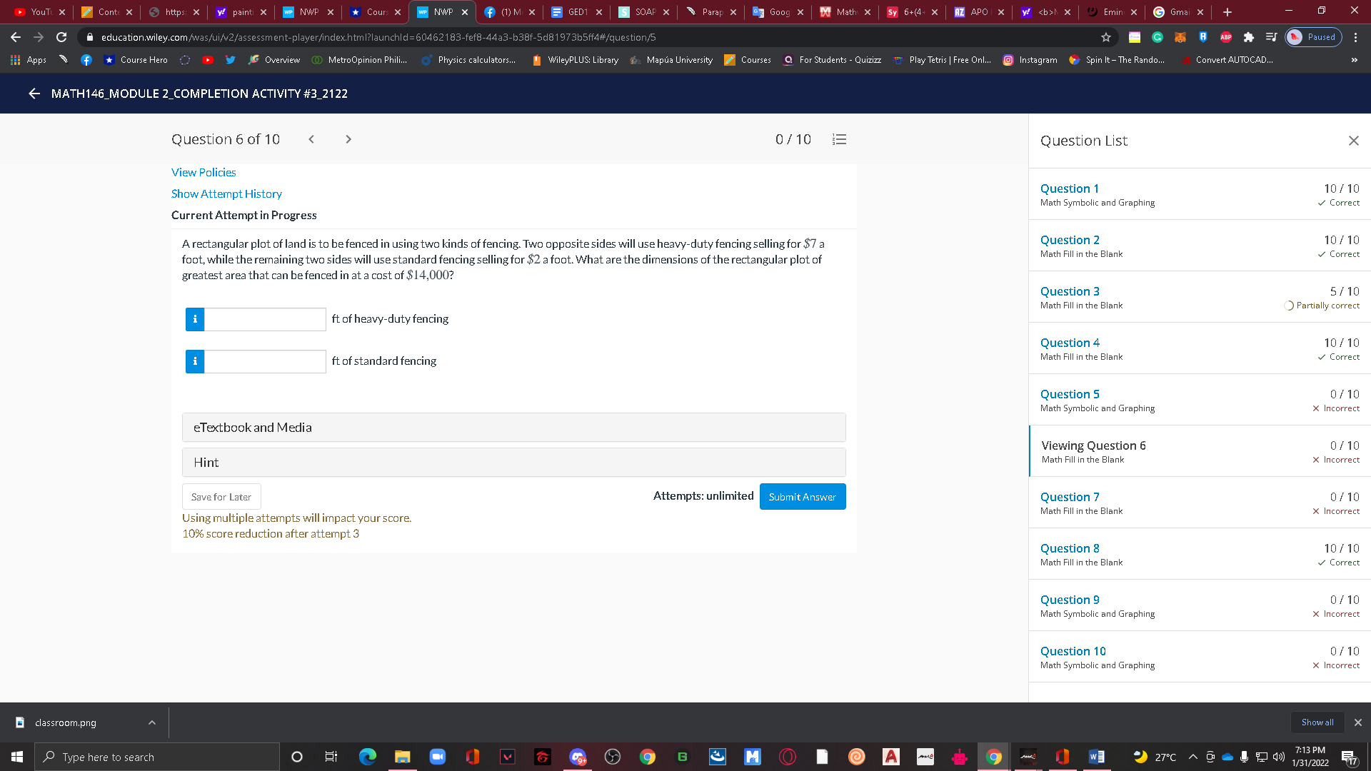X * Cours X WP NW/P X f (1) M X _
