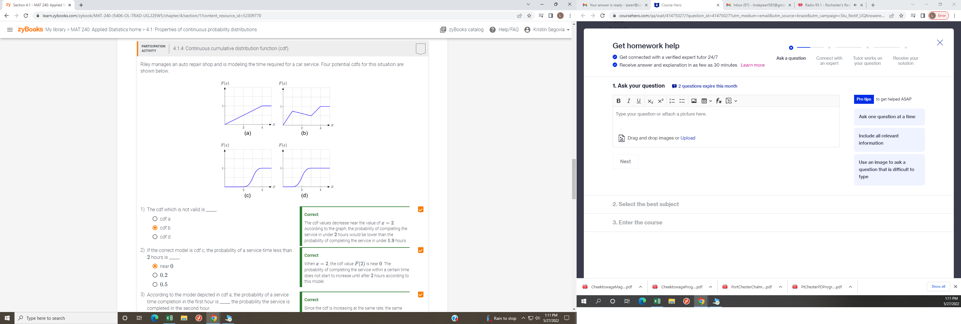  zy Section 4.1 - MAT 240: Applied S M Your answer