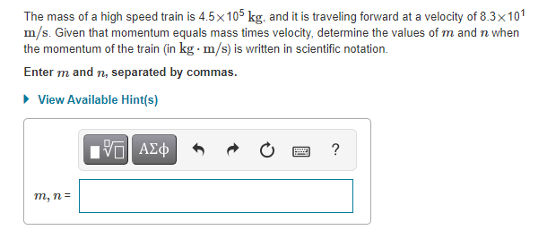 the world span an enormous range of numbers. The mass of an