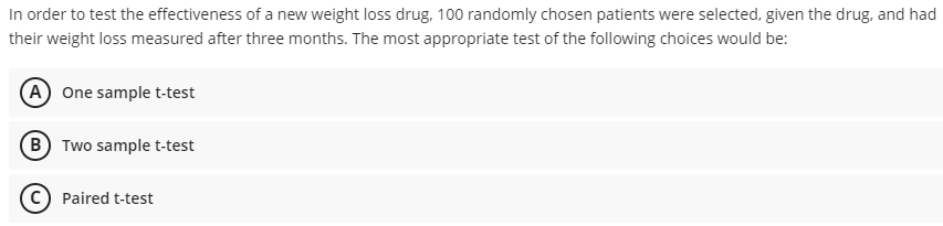 patients had their weight loss measured after taking the new drug. and