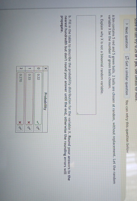 a similar question You can retry this question below A bin contains