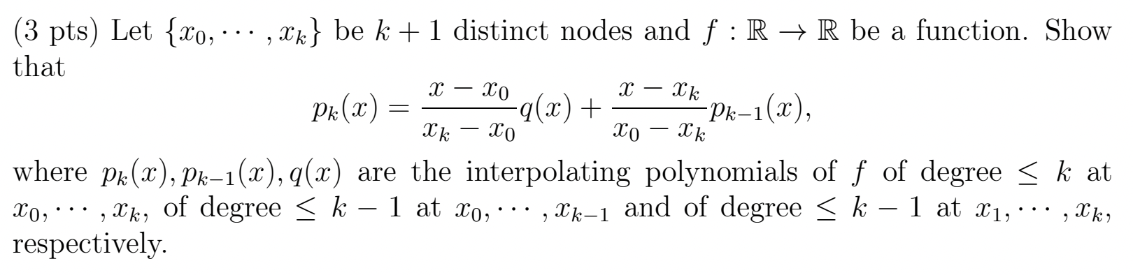 1 distinct nodes and f : R - R be a function.