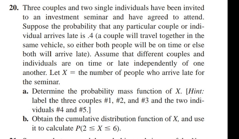  kindly i need this answer 20. Three couples and two single