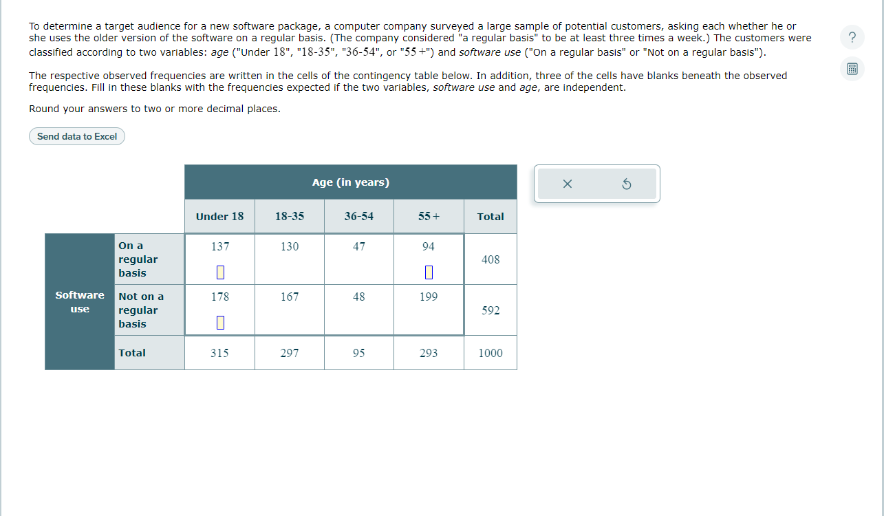  To determine a target audience for a new software package, a