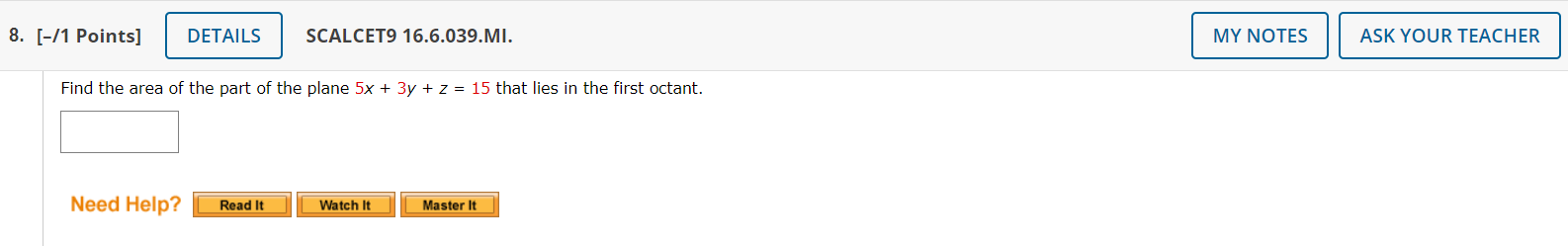 NOTES ASK YOU R TEACH ER Find a parametric representation for the