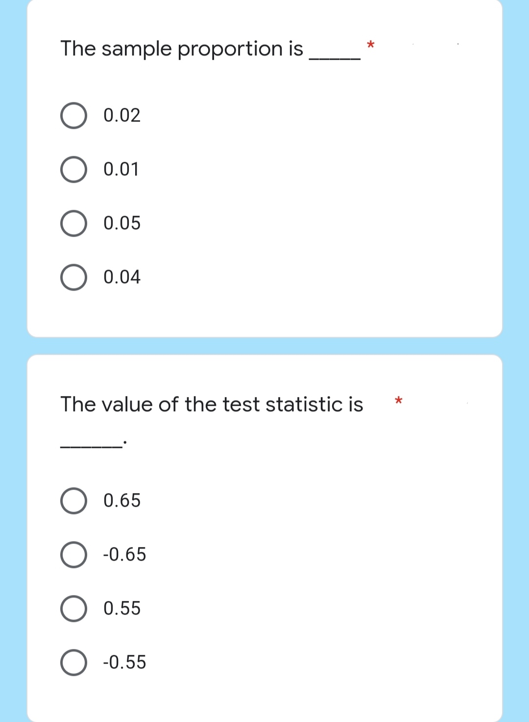 null hypothesis. There is no significant difference between the sample mean and