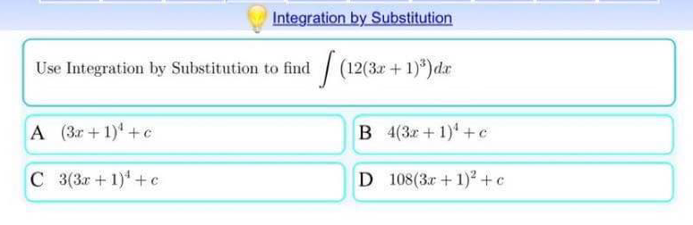 + cIntegration by Substitution Use Integration by Substitution to find cos'(x )