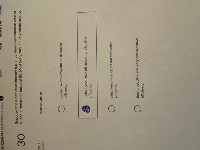 into a single firm. The four-firm concentration ratio and the Herfindahl index