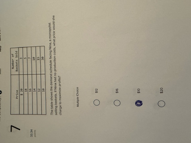 Help Save & Exit Submit 24 Y's Prices X 33.33 12 14