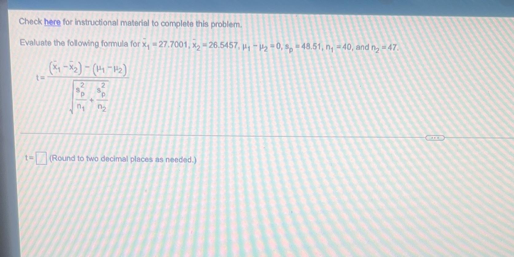 following formula for x, = 27.7001, x, = 26.5457, -ji =0, s.