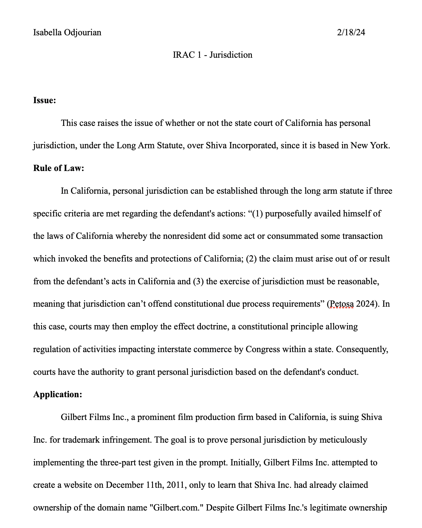 Esq. Katherine calls on her SU friend and attorney Jessie "the Silent