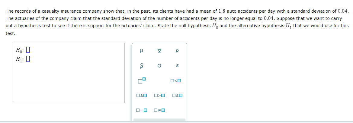 equal to 47 44 when, in fact, u is (Choose one) equal