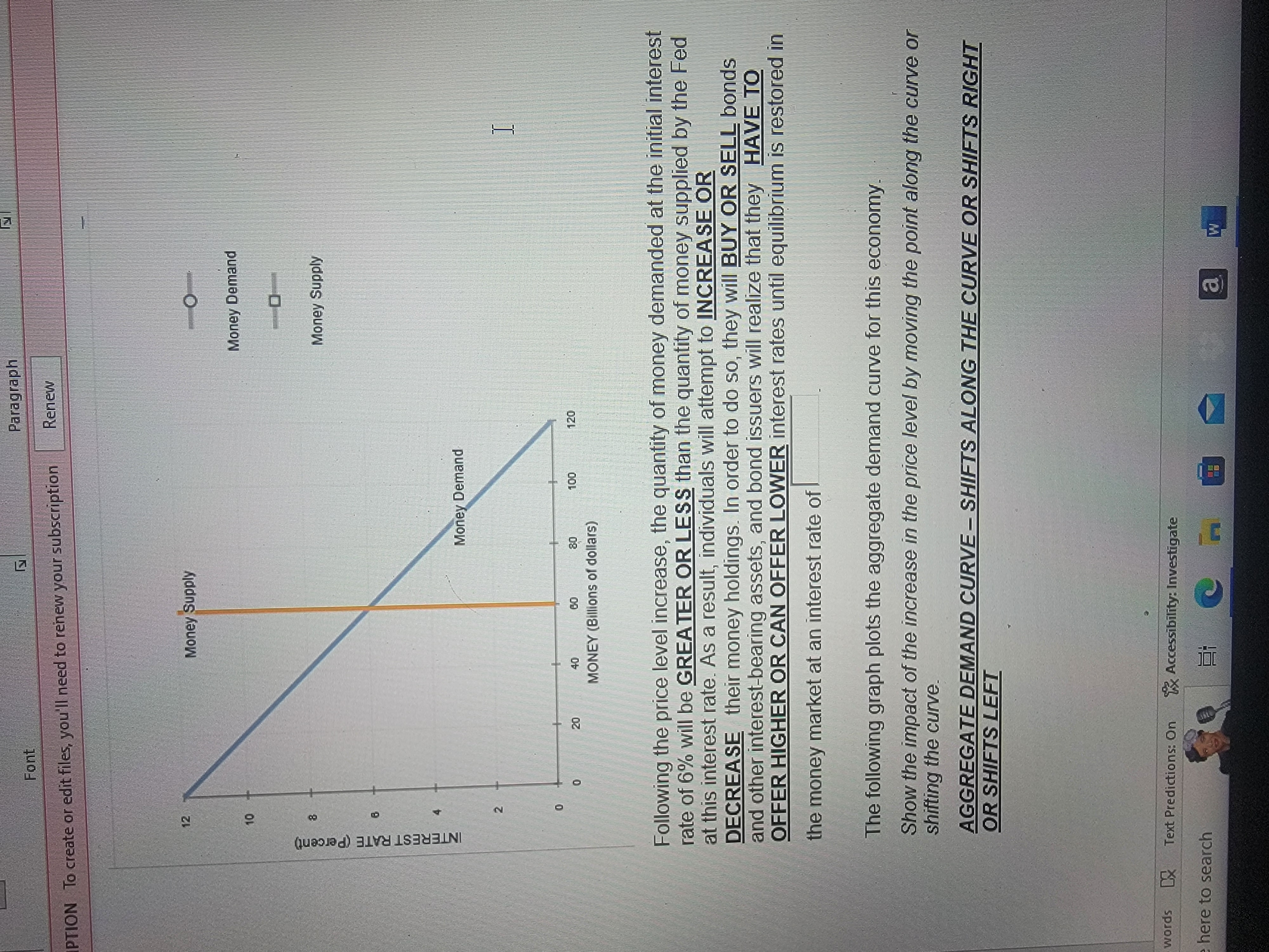 accurately describes what would happen as a result. of this news? Check