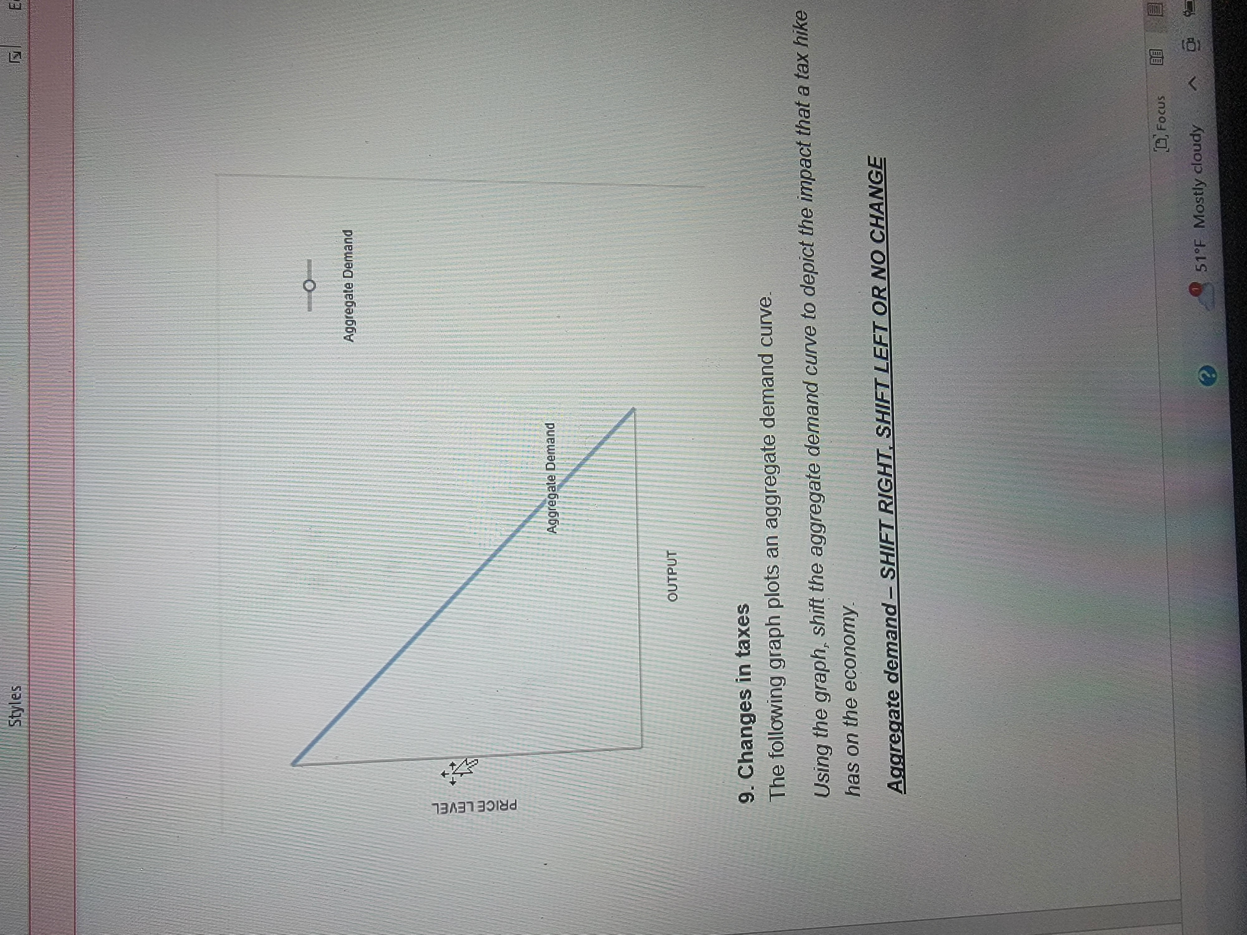 and natural output level of $600 billion, prior to the decrease in