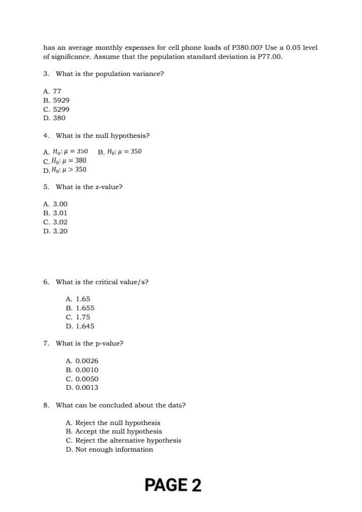 thank you. A. 0.05 > p > 0.025 B, 0.05 > p