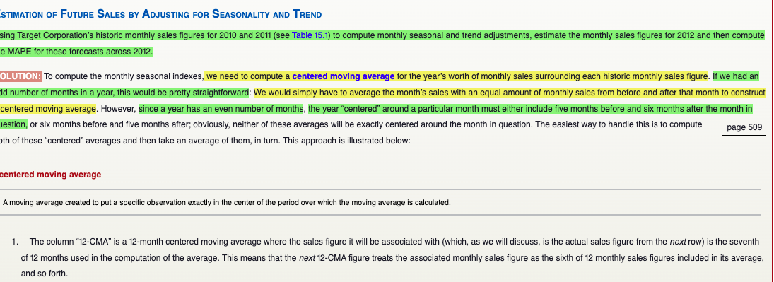 Adjusting for Trends and Seasonality A close examination of the sales data