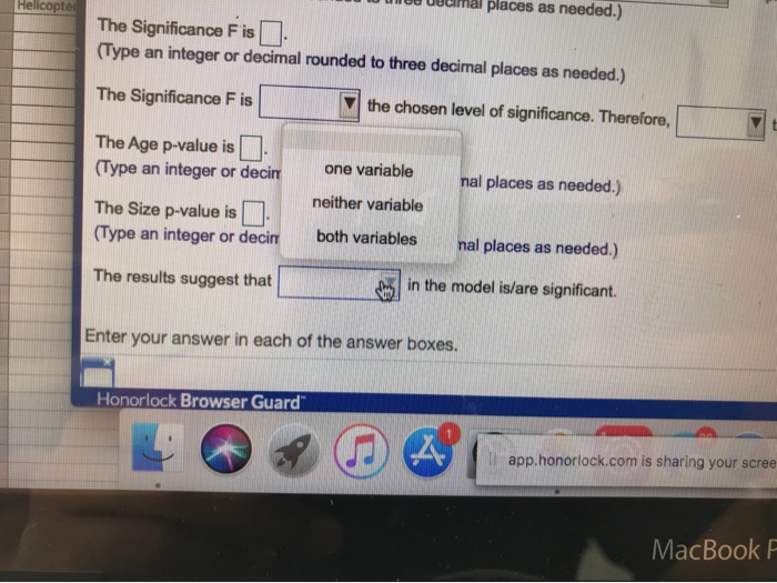 B; is not 0 IValue as a function of Age and Size,