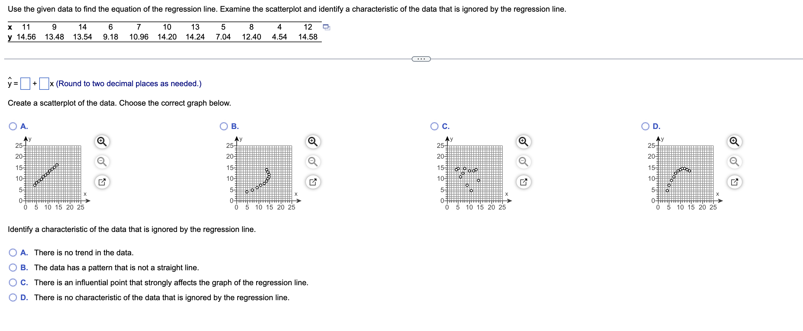 statistic is t= . (Round to two decimal places as needed.) Determine