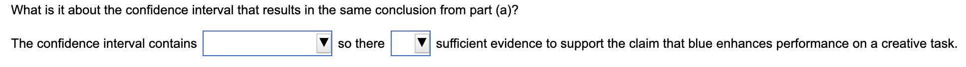 level, there V sufficient evidence to the claim that there is V