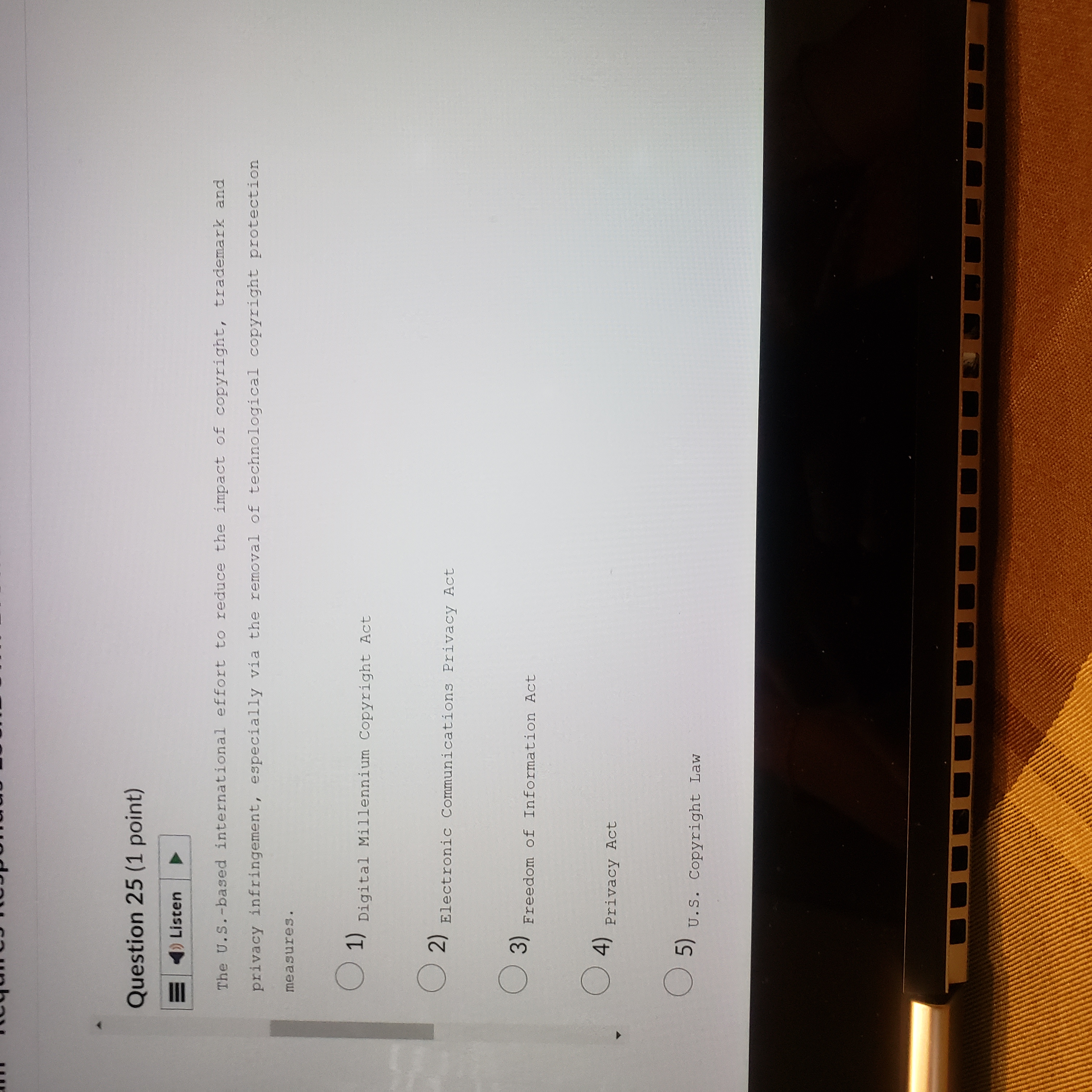 19 (1 point) Listen The set of responsibilities and practices exercised by