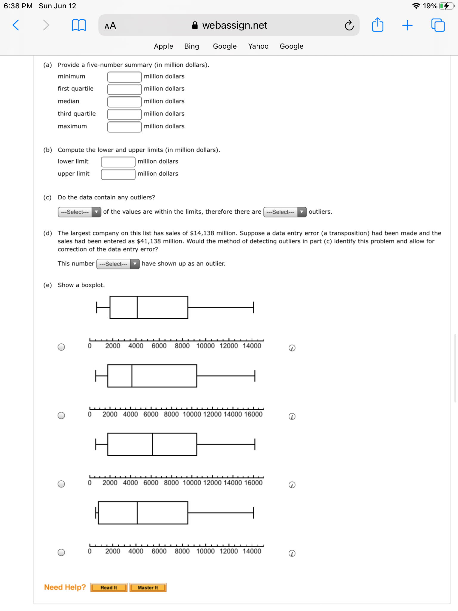 in part (c) identify this problem and allow for correction of the
