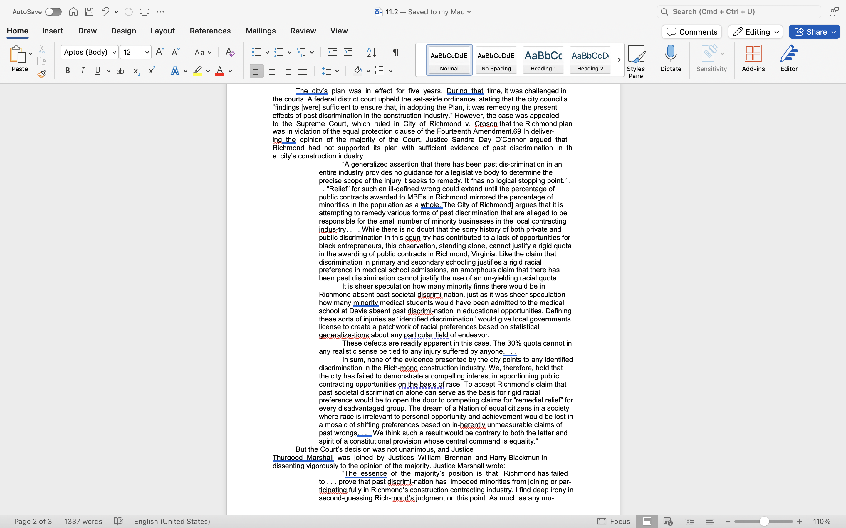 5 B I U Page 1 0of 3 1337 words 0= Design