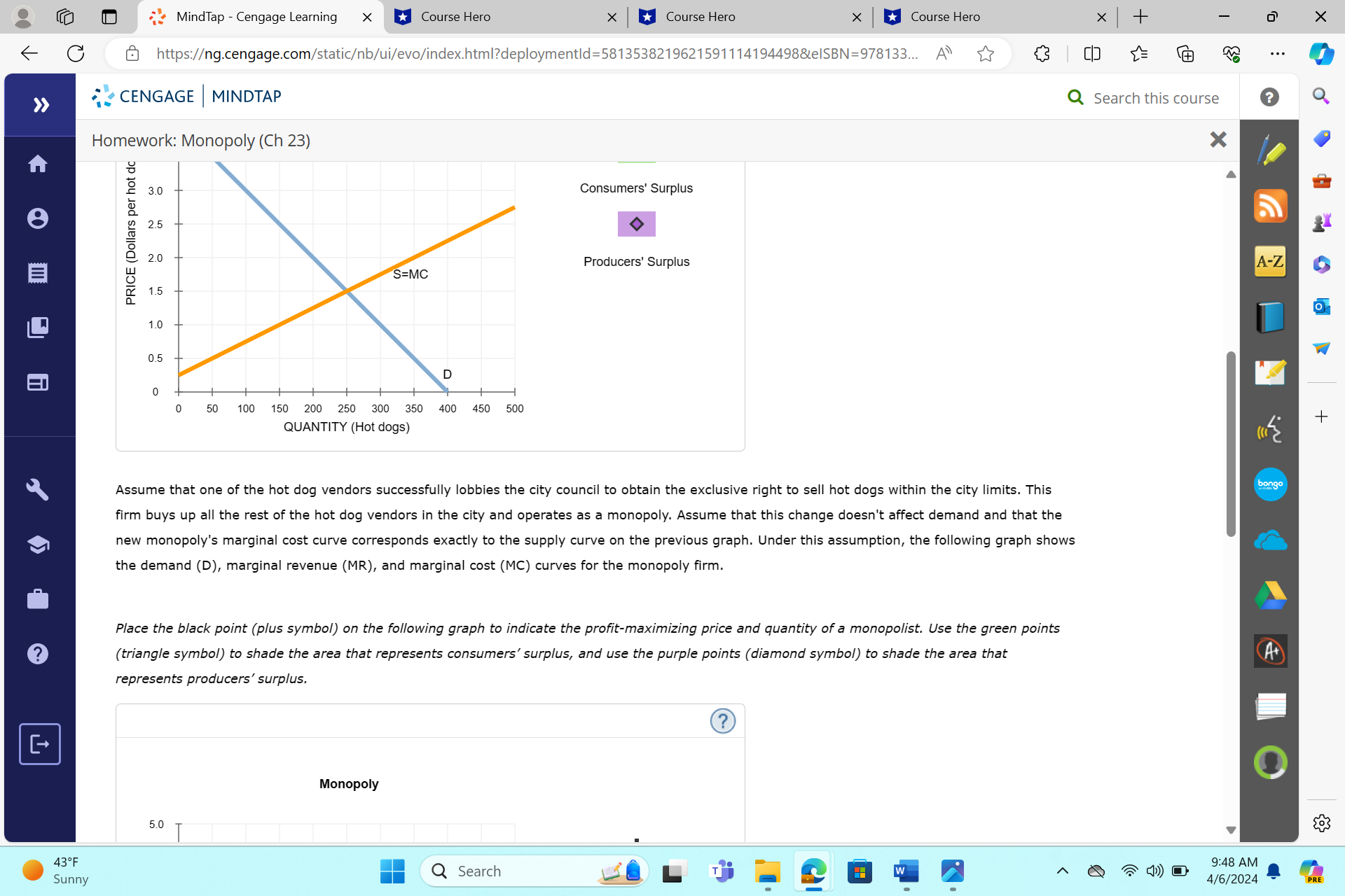 each vendor is a price taker and possesses no market power. A-Z