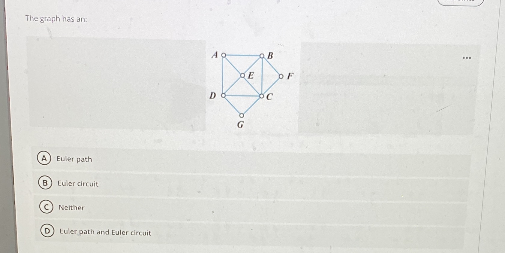 Neither Euler path and Euler circuit