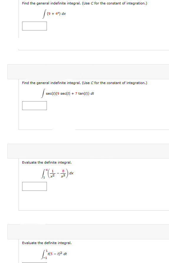 (Use C for the constant of integration.) Vx3 dxFind the general indefinite