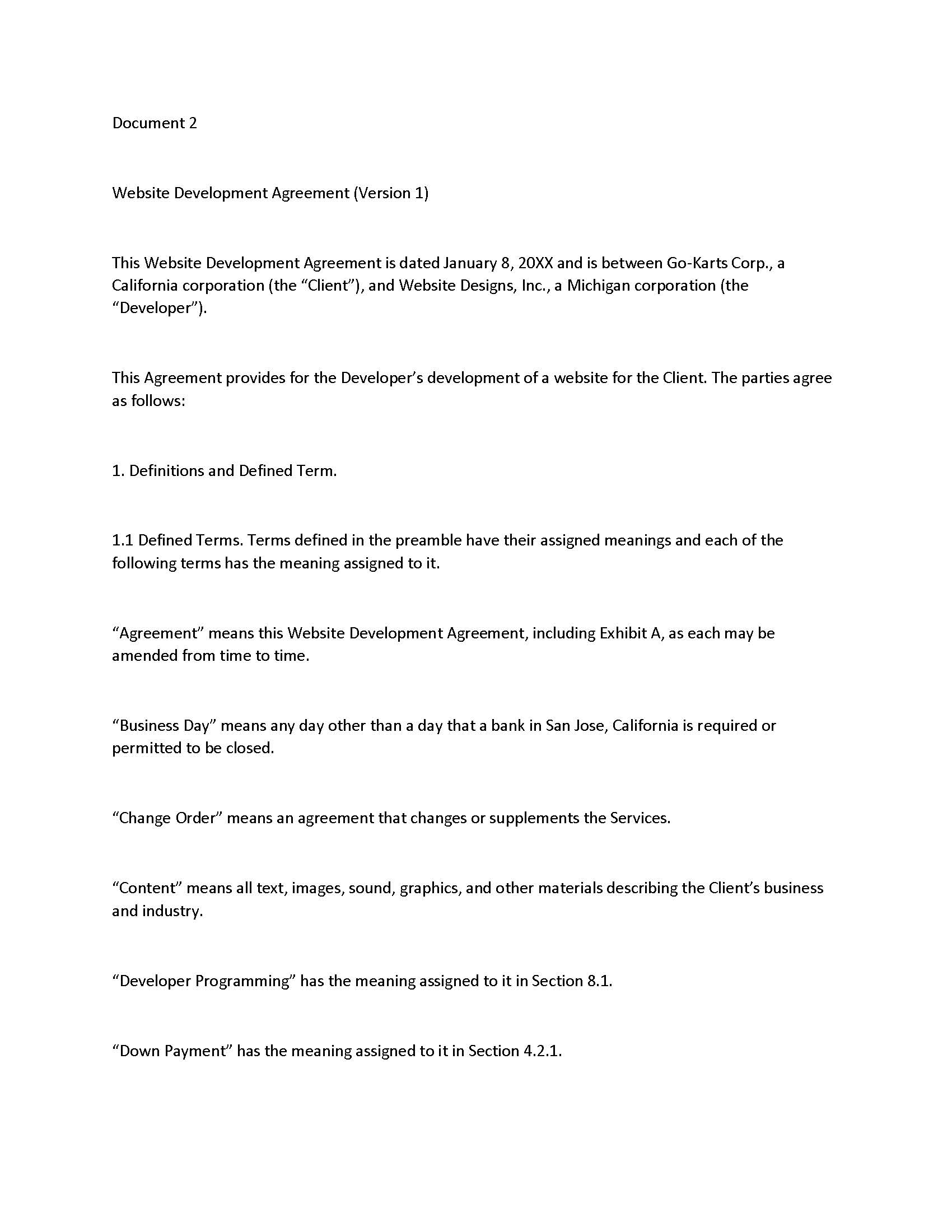 Version 1 (JPEG pictures below 2-11)QUESTIONS: 1) Read provision 3.2 (Termination of