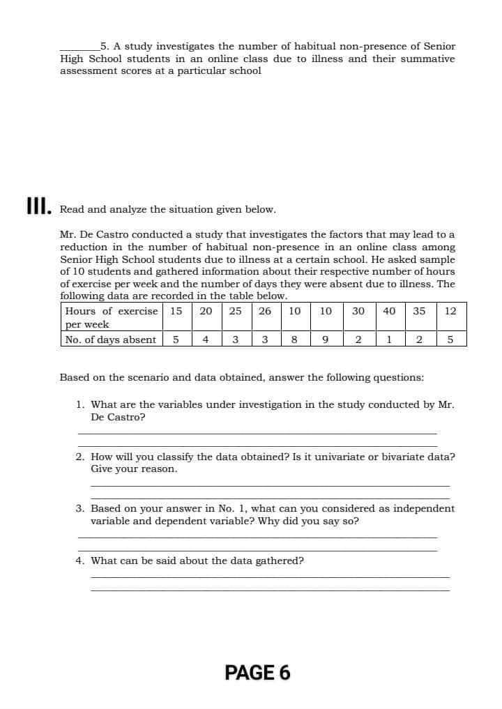 reading a book and the number of books (y) they have read.