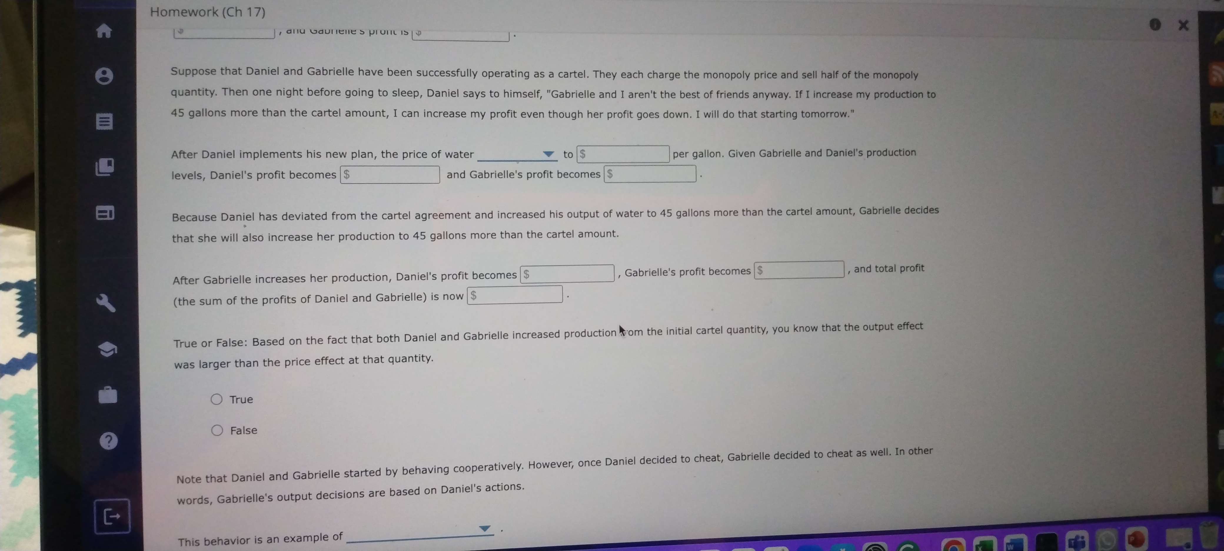 own wells that produce water safe for drinking. Daniel and Gabrielle can