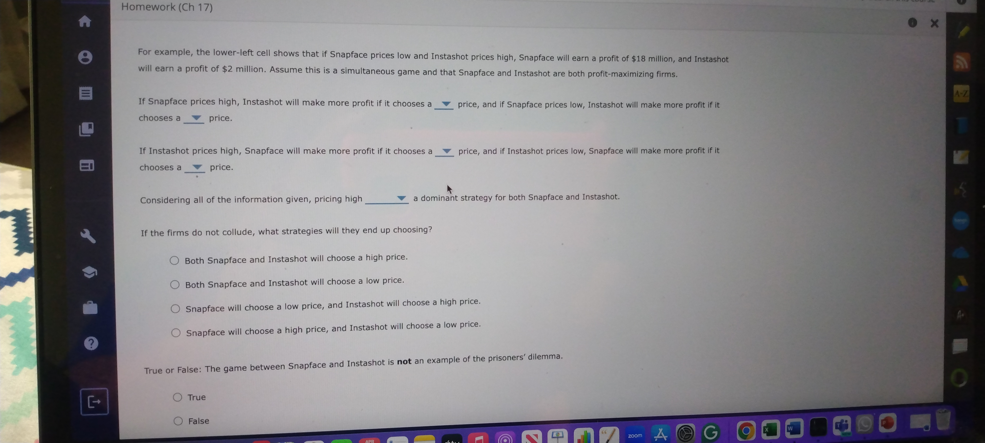 The profit-maximizing price is |$ per gallon, and the total output is