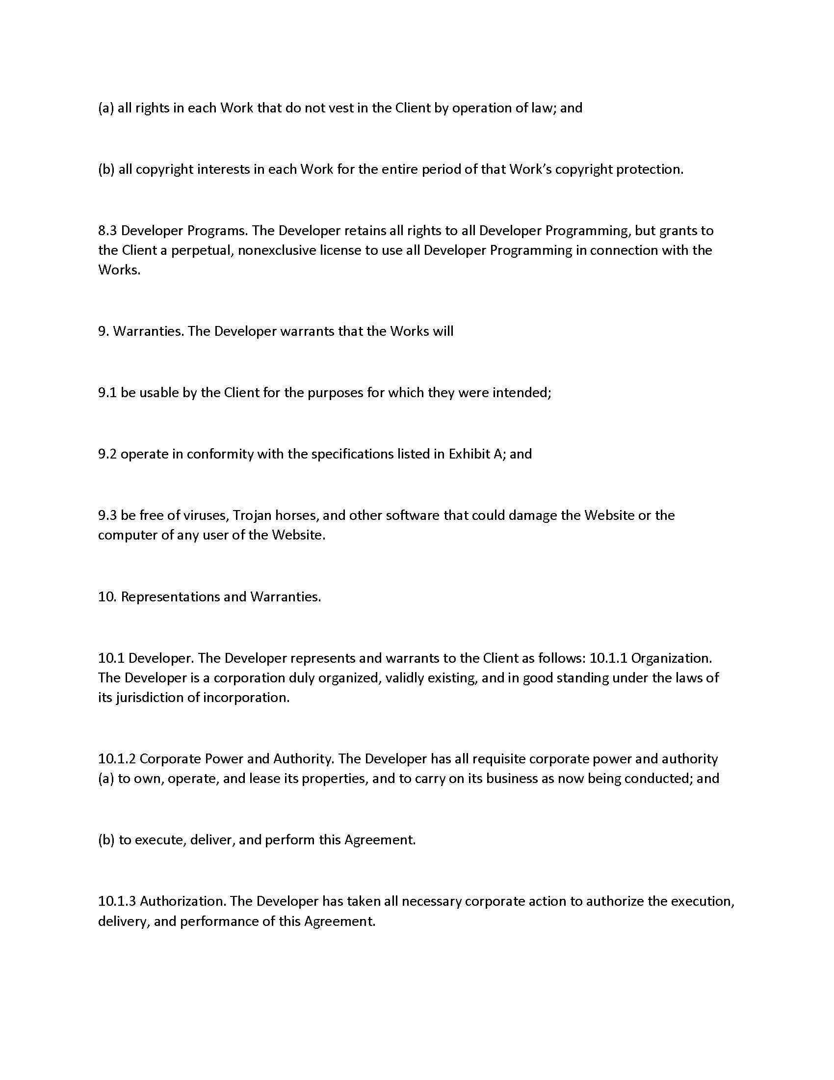 a party does not perform under the chosen contract provision. Appendix 1: