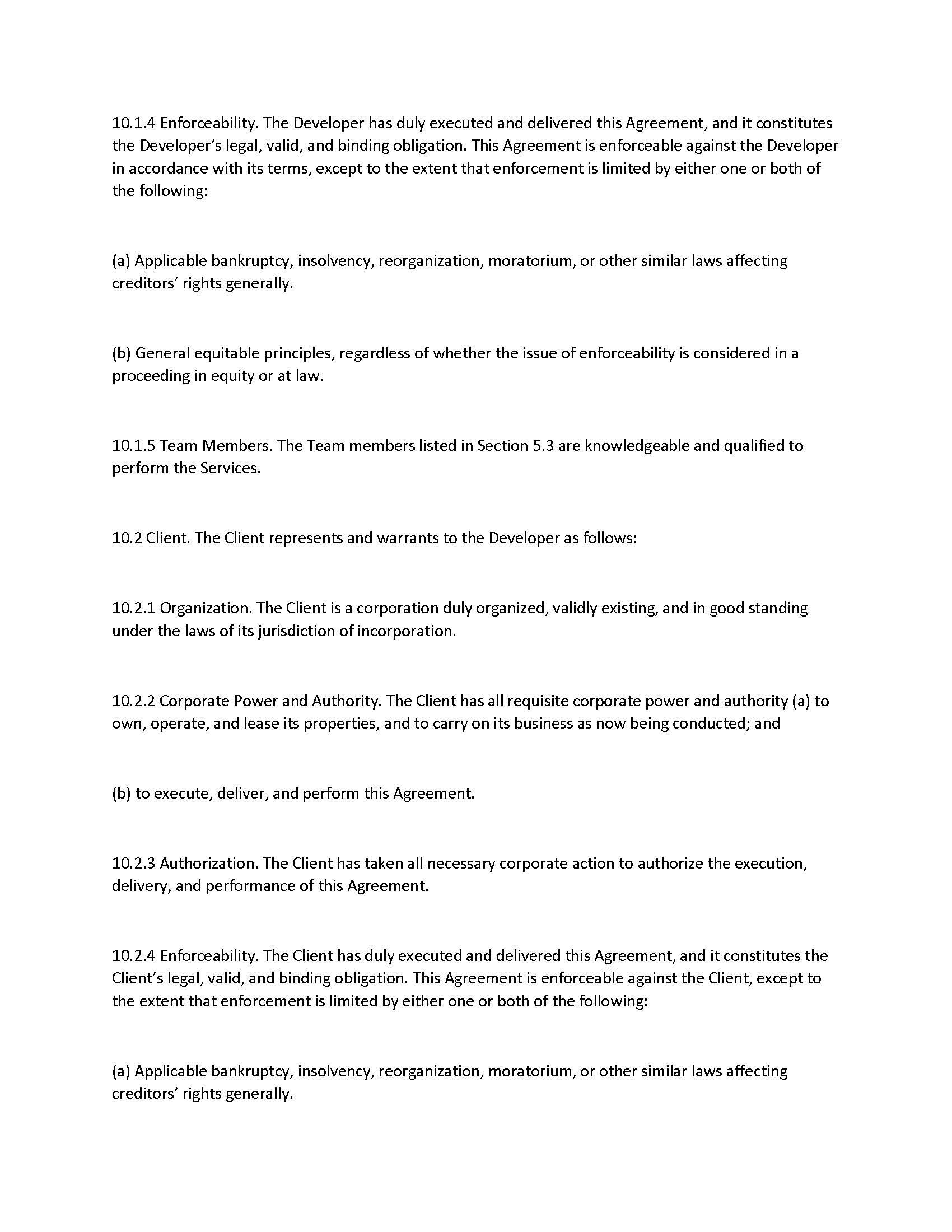 representation and warranty or a covenant. 5. Conditions: Does the business term