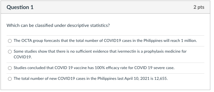 COVID19 severity cases have the following levels: asymptomatic, mild, moderate, critical/severe. On